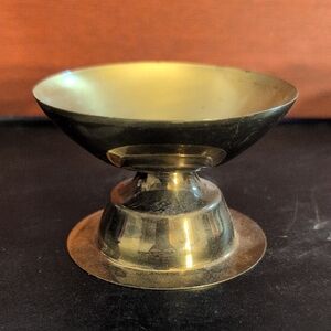 Vintage Brass Pillar Candle Holder